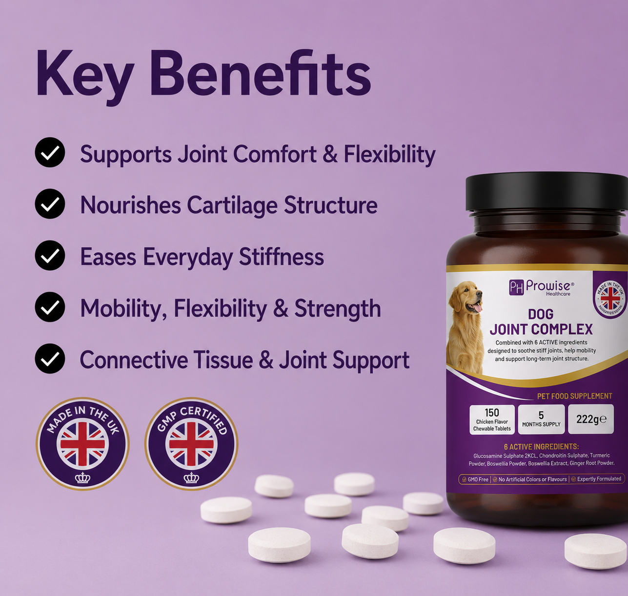 Joint Support Chews for Dogs (150 Count, Chicken Flavour)